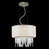 Metropolitan N6901-84 Pendant Brushed Nickel Cloth w/Glass Beads Walt Disney Fantasy