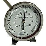 Weston Analog, Small Dial Faced Stem Thermometer