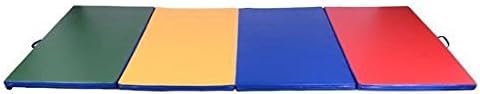 Soozier 4 ft. x 8 ft. x 2 in. PU Leather Gymnastics Tumbling - Martial Arts Folding Mutiple
