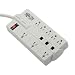 TRIPPLITE TLP808TELTV 8-OUTLET SURGE PROTECTOR WITH;TELEPHONE & COAXIAL PROTECTION