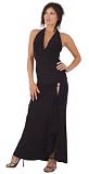 Stylish Sophisticated Fashionable Classic Evening Dress with Chained Hip Accent from Hot Fash Dresses - SPHINX Black