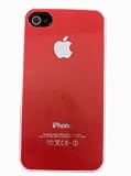 iPhone4/4S専用ケース ハードタイプケース りんごマークがかわいいデザイン レッド(赤色)
