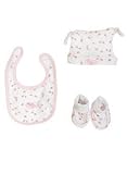 Bebini 3-Pc Layette Gift Set with Cap, Bib & Booties