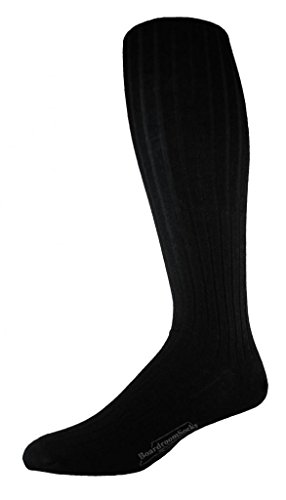 Boardroom Socks Men's Over the Calf Merino Wool Ribbed Dress Socks
