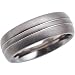 8.3mm Comfort Fit Dura Tungsten Satin Grooved Domed Band Size 10.5