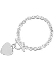 Italian Sterling Silver Small Heart Bracelet