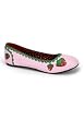 STRAWBERRY-12, Yummy Strawberry Flats With Three Strawberry'S Stitched On.
