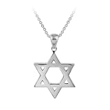 Sterling Silver Star of David Pendant, 18
