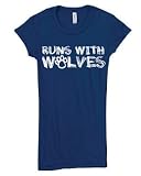 Runs With Wolves Juniors Slim Fit Midnight Blue T-shirt