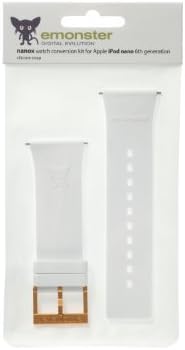 nanox - Apple iPod nano silicone strap (White strap / Orange buckle)