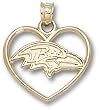 Baltimore Ravens Profile Logo Heart Charm/Pendant