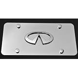 Infiniti 3D logo on Stainless Steel license Plate by bparts