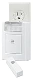 NuTone LA204WH Wireless Plug-In Door Chime with Built-In Strobe Light, Receiver And Button, White Finish