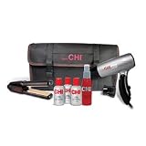 Farouk PM7426 Chi Mini Flat Iron and Mini Pro Low EMF Dryer Collection Gift Set with Free Travel Bag