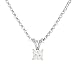 0.33 ct Princess Cut Diamond Solitaire Pendant in 14K White or Yellow Gold (H-I Color, SI2 Clarity, 16 in inches length, 1/3 carat, yellow or white chain)