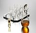 CORDIAL SET - DECANTER WITH 6 CORDIAL GLASSES ON MIRROR TRAY - cordial