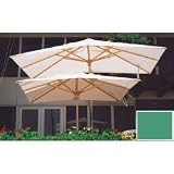10' x 6.5' Rectangular Patio Umbrella - Huntington (Green) (72.5h x 120w x 78d)