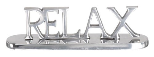 Aluminim "Relax" Word Stand 10"W, 3"H