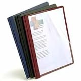 Report Cover, Clear Front, Linen, Burgundy, 5/Pack ESS50441