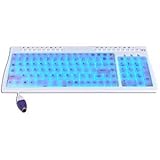 IMAGE OF 105-Key USB/PS/2 Illuminated Multimedia Keyboard (White) - Type Easily, Even In The Dark!