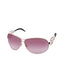 Roberto Cavalli - Roberto Cavalli Orione - Swarovski Crystal Logo Aviator Sunglasses gold/shaded plum