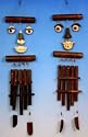 Bamboo Face Windchime 34.5in Assorted Each
