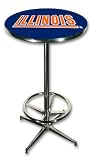 Illinois Fighting Illini Chrome Pub Table with Footrest