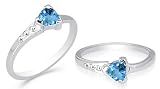 Trillion Cut London Blue Topaz Ring Sterling Silver
