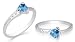 Trillion Cut London Blue Topaz Ring Sterling Silver