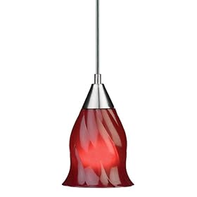 1-Light Mini Pendant - Red by Kichler Lighting