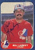 Bill Laskey, Montreal Expos, 1986 Fleer Autographed Card