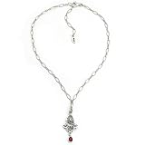 Barse Red Siam Swarovski Crystal Necklace