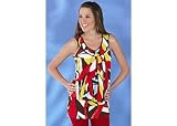  : Moa Moa Red Multi Trapeze Banded Bottom