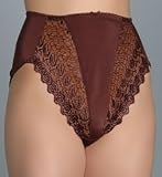 Valmont Embroidered Lace and Satin Hi-Cut Brief Panties (2320)