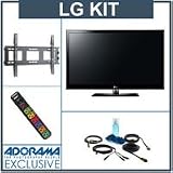 LG 32LE5400 32 inch Class 1080p HD LED TV, with Advanced Accessory Kit (2 HDMI Cables, 1 RGB Cable, 1 Audio Cable, Plasma / LCD Clean Kit, Monster 6 Outlet Surge Protection. TV Wall and Ceiling Mount)