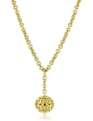 Annie Fensterstock Orb 22k and 18k Gold, Ruby and Diamond Necklace