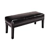 Dark Brown Leatherette Bench