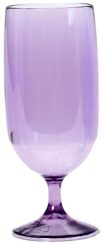 Linden Sweden 15-Ounce Ice tea/Beer Stem, Transparent Purple, Set of 4