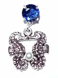 Seahorses and cultured pearl belly button ring