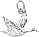 Canada Goose Charm, 14K White Gold