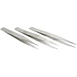3 AA Watchmakers Tweezers Stainless Steel Anti Magnetic