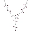 Cleopatra Style 1.25 carats total weight Round Shape Garnet Gemstone Pendant Necklace in Sterling Silver