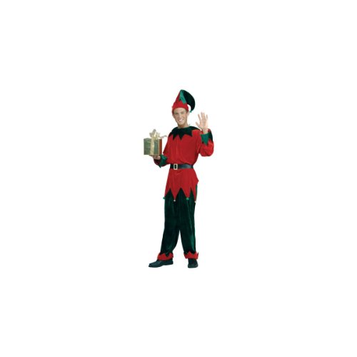 Deluxe Adult Costume Santa's Helper Xmas Elf Outfit Adult XL (up to Chest 48