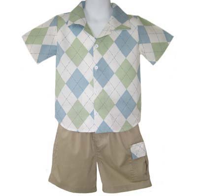 New Boys Boutique Argyle Button Down Outfit Clothing