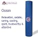 Yoga Mat by Aurorae, Ultra Thick, Extra Long with Focal Point Icon and Illuminating colors that define your Inner Self, SGS approved Free from Phthalates. Great customer service and product Guaranteed, Ocean (blue)
