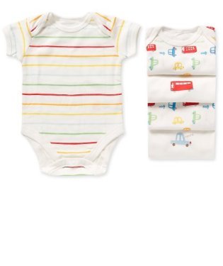 mothercare （マザーケア） :: Boys Happy Town Short Sleeve Bodysuit - 5 Pack ロンパース 5点セット :: 9-12 months :: 74-80 cm