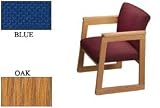 Flared Arm Chair Oak Blue