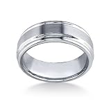 Brush-Finished Tungsten Carbide Band (8mm)