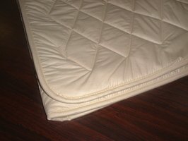 【日本製】ウォッシャブルベッドパッド ウール１００％ (セミダブル 120x195cm)