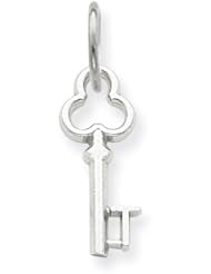 14k White Gold T Key Charm Pendant. Metal Wt- 0.33g